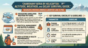 Chardham Yatra by Helicopter: Altitude, Weather, and Delay Survival Guide